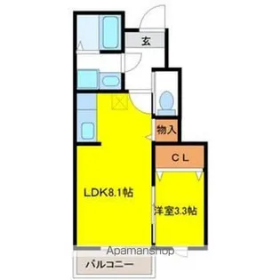 プランドール中央通B【102号室】の間取り