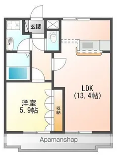 クロノスコート【205号室】の間取り