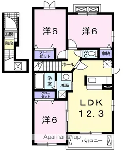 ミニョン YM【2階】の間取り