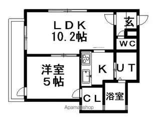 プリマベーラ菊水【301号室号室】の間取り