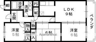 平安ハイツ【406号室】の間取り