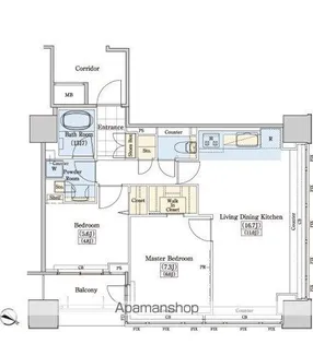 レジディアタワー上池袋(タワー棟)【15階】の間取り