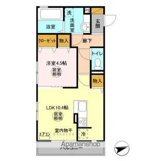 茨城県水戸市平須町【アパート】の間取り