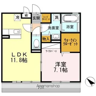グランソーレII【1階】の間取り