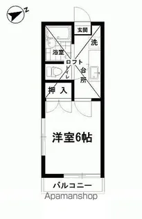 1Kの間取り画像