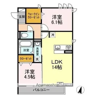 シェーンハイム静里【3階】の間取り