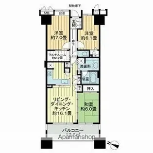 トキアス【13階】の間取り