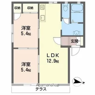 フレグランスCANADAB棟【1階】の間取り