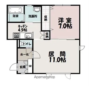 グランビュー本町【2階】の間取り
