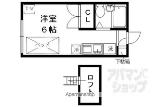 レオパレスドルフィン【106号室】の間取り