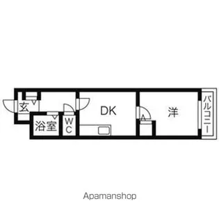 ヒルズ辨天【3階】の間取り