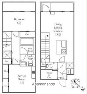 THE LUDLOW NAKAMEGURO【2階】の間取り