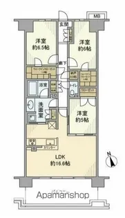 リーフィアレジデンス橋本【4階】の間取り