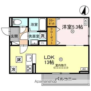 Dレジデンス東近江【105号室】の間取り