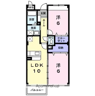 ジャンプ寺小路【2階】の間取り