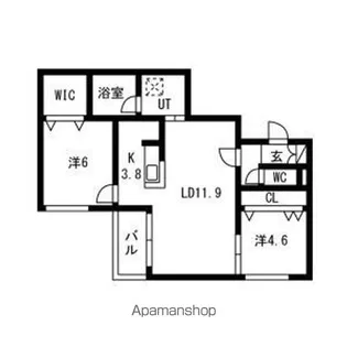 ANGELIC VILLAGE南23条(エンジェリックヴィレッジ【2階】の間取り