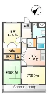 プロニティ行橋A【205号室】の間取り