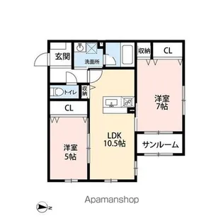 シャンドラ【1階】の間取り