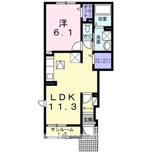 フォリアⅡ【1階】の間取り