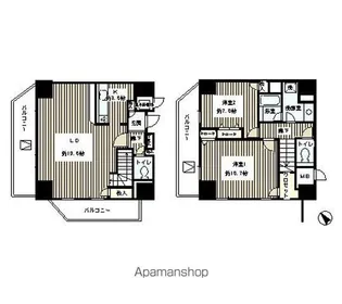 東京都目黒区下目黒2丁目【マンション】の間取り