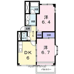 ボヌール・メゾンⅡ【1階】の間取り