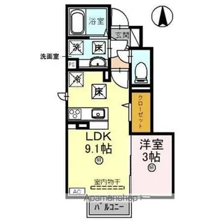 ソラティオ(SOLATIO)【1階】の間取り