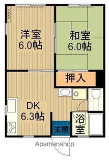ハイム1.5百槻【101号室】の間取り