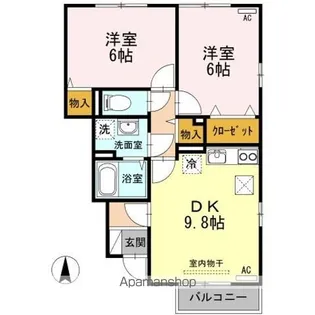 コスモ スクエア A棟【1階】の間取り