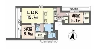 サザンブライト碩田【201号室】の間取り