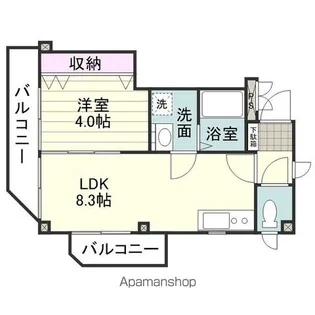 カサ・フェンテ【302号室】の間取り