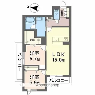 BEREO さくら坂【301号室】の間取り