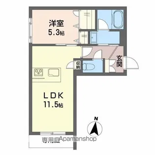 シャーメゾン サンテ【1階】の間取り
