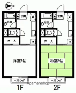 福島県いわき市郷ケ丘1丁目【アパート】の間取り