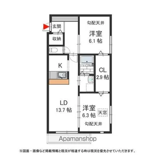 スリーディーガーデン本山【506号室号室】の間取り