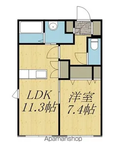 ルーチェ IZUMI【201号室】の間取り