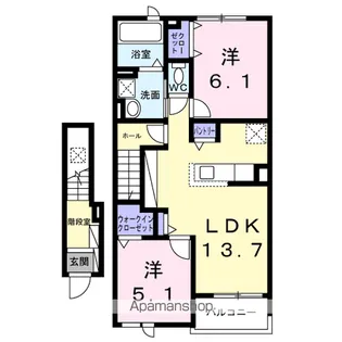 アドヴァンス立石【2階】の間取り