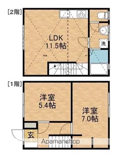 ちゃまクリス【103号室】の間取り