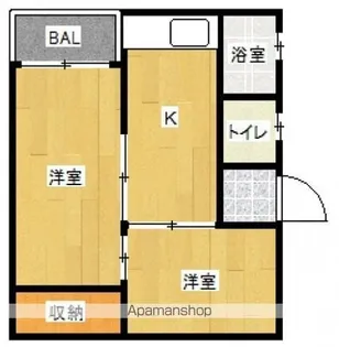 第2中万ビル【202号室】の間取り