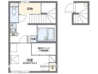 レオパレスセンターウエストⅠ【2階】の間取り