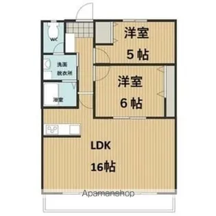 明宝マンション【206P号室】の間取り