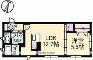 フローラ古江西【1階】の間取り