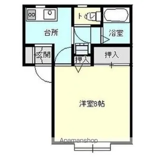 ジュネス高松【203号室】の間取り