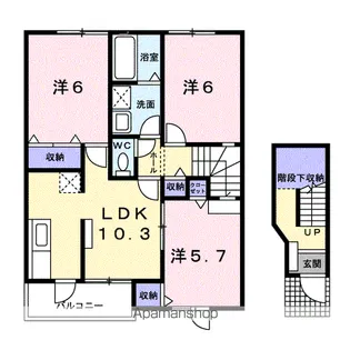 ラフォーレK【2階】の間取り