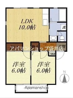 ハイツ金山【1階】の間取り