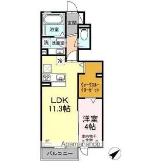 リュイソー【1階】の間取り
