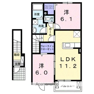 パーラメントハウス【2階】の間取り