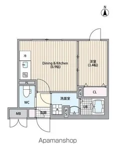 東京都中野区野方1丁目【マンション】の間取り