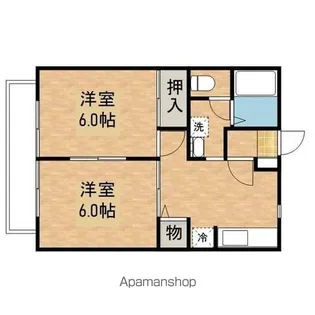 サンライズ津志田【101号室】の間取り