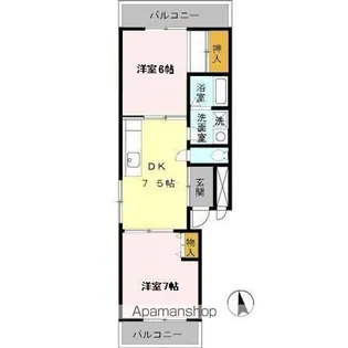 プレストンズ中惣【3階】の間取り