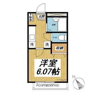 メイプルハウスA棟【103号室】の間取り